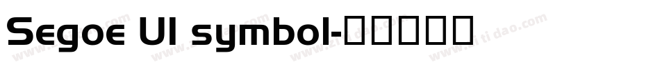 Segoe UI symbol字体转换